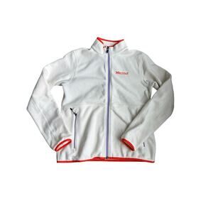 Marmot Womens ROCKLIN FULL ZIP Off White Fleece Jacket Sz Small